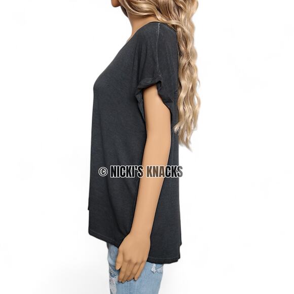 Bobby Jones Gray Burnwash Dolman Sleeve Relaxed Fit T-Shirt Round Hem Size M - Picture 5 of 11